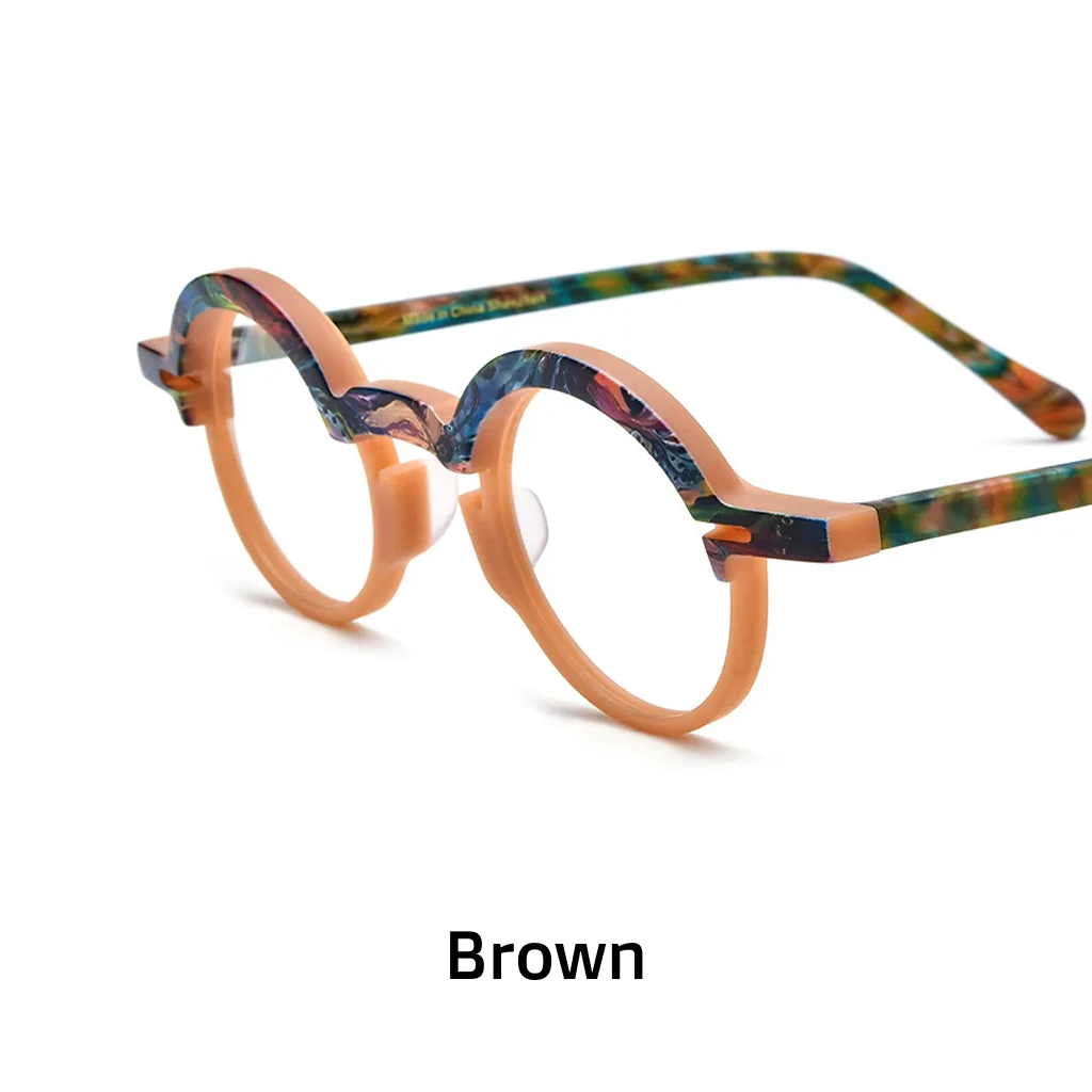 Runde Retro-Acetat-Brillenfassungen