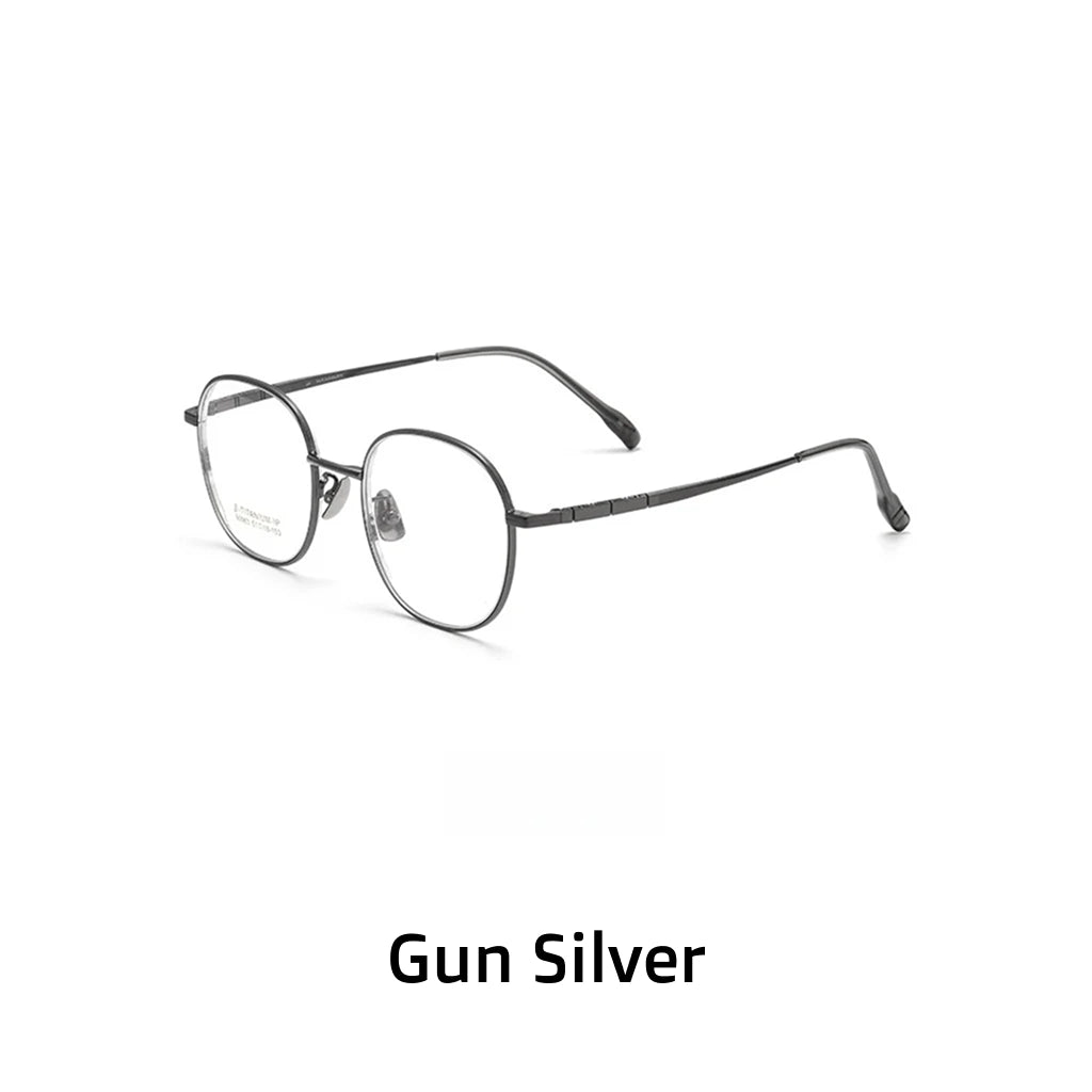 Retro Double Circle Titanium Eyeglass Frame - Unisex Optical Glasses