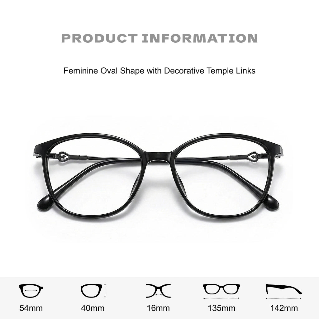 Elliptical Women's Eyeglass Frame - Ultra Light Purple Optical Glasses