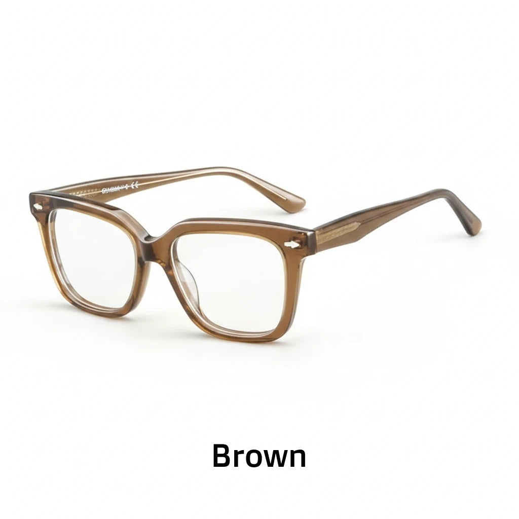 Retro Large Frame Unisex Eyeglasses - Model 88028