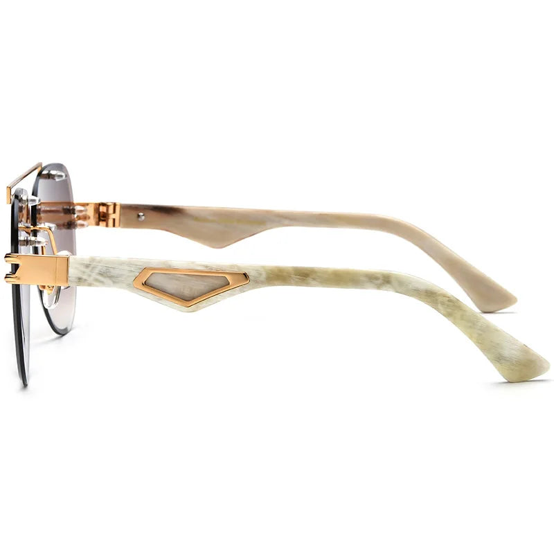Horn-Frame UV400 Sunglasses