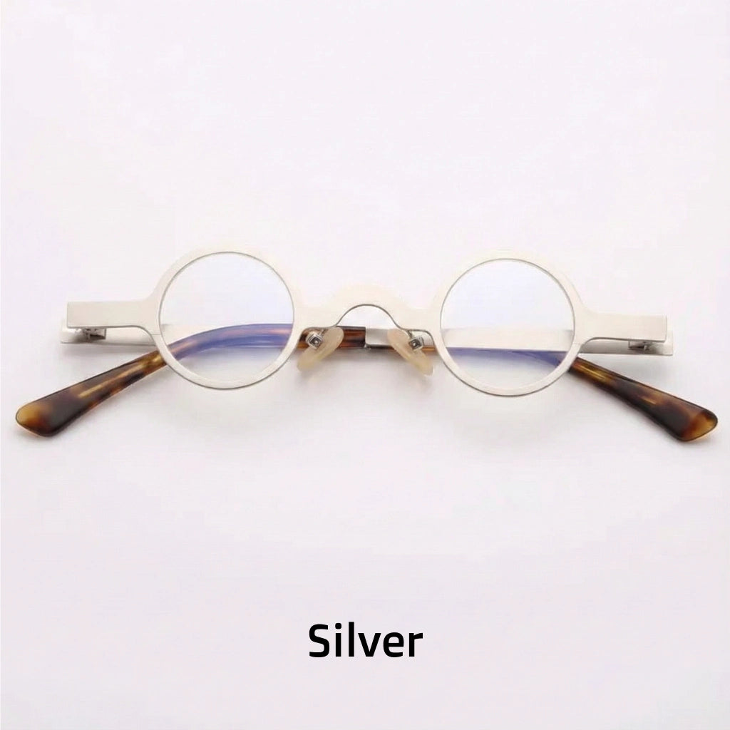 Vintage Round Metal Eyeglass Frame - Unisex Optical V5