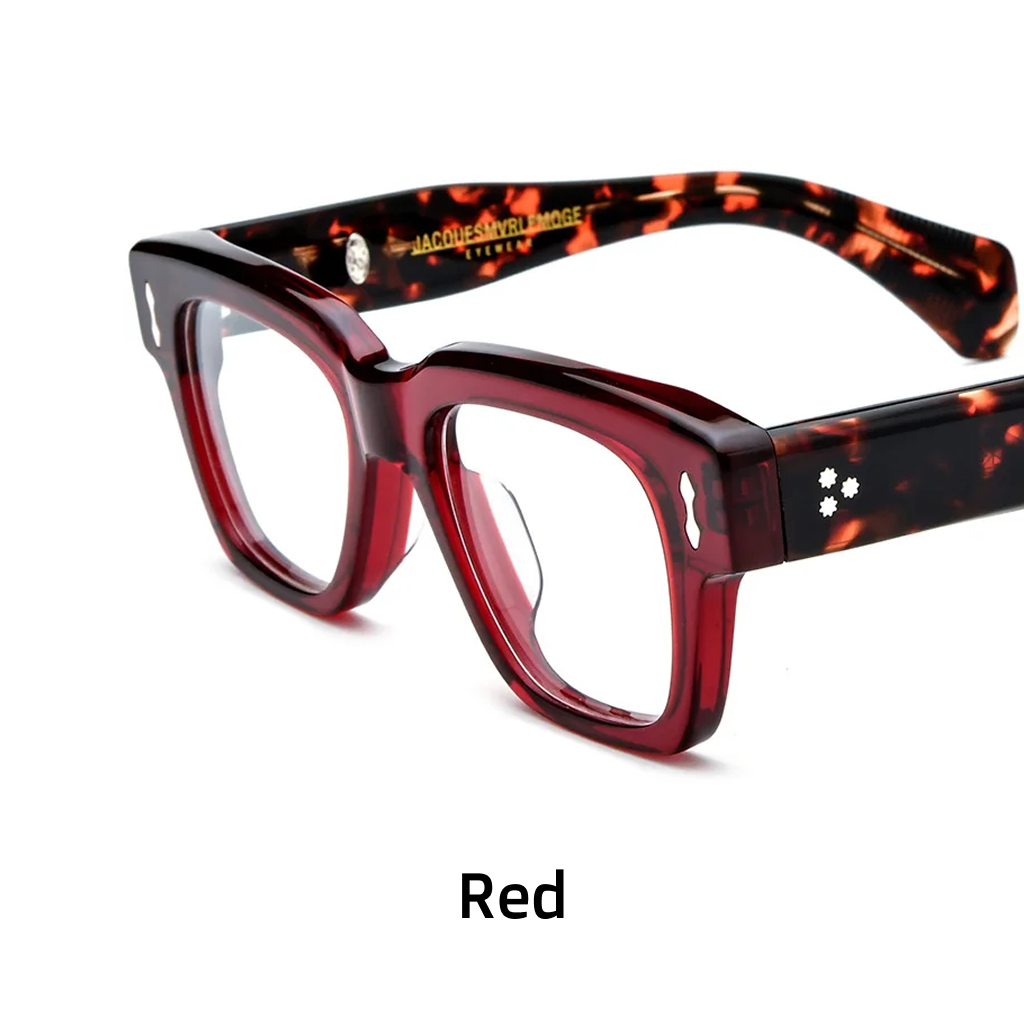 Optischer Brillenrahmen aus quadratischem Acetat im Retro-Stil
