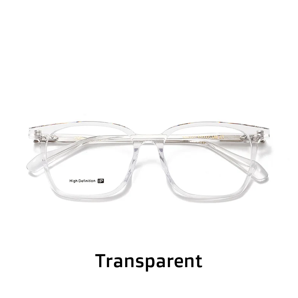Montature da vista retrò quadrate in acetato - Occhiali leggeri unisex