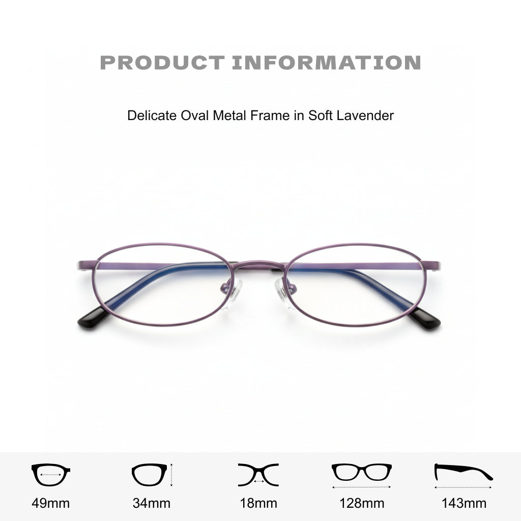 Women's Oval Anti-Blue Light Reading Glasses