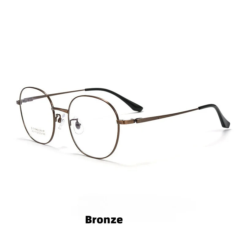 Titanium Retro Square Eyeglasses K5117M