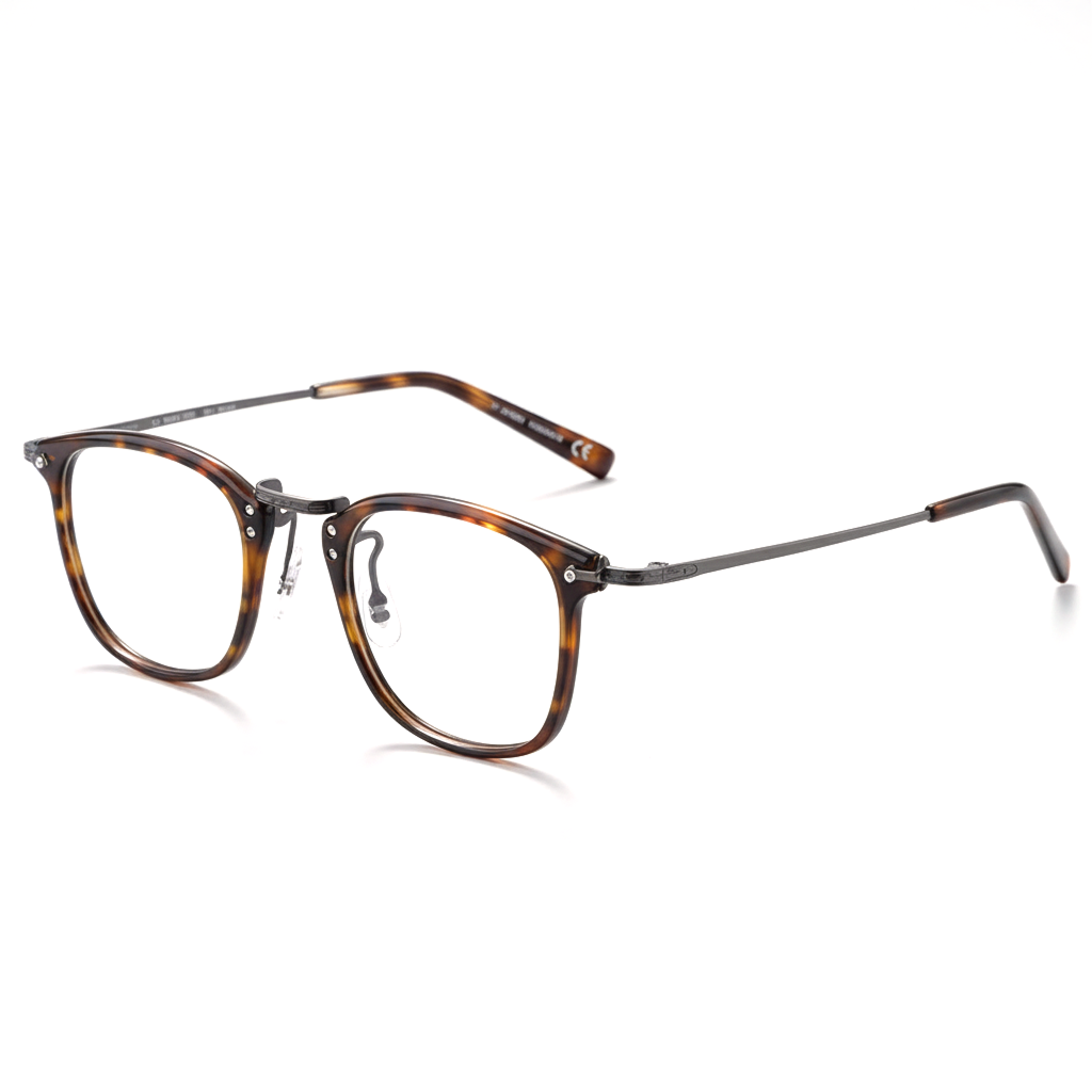 Retro Square Titanium Optical Eyeglasses Frame