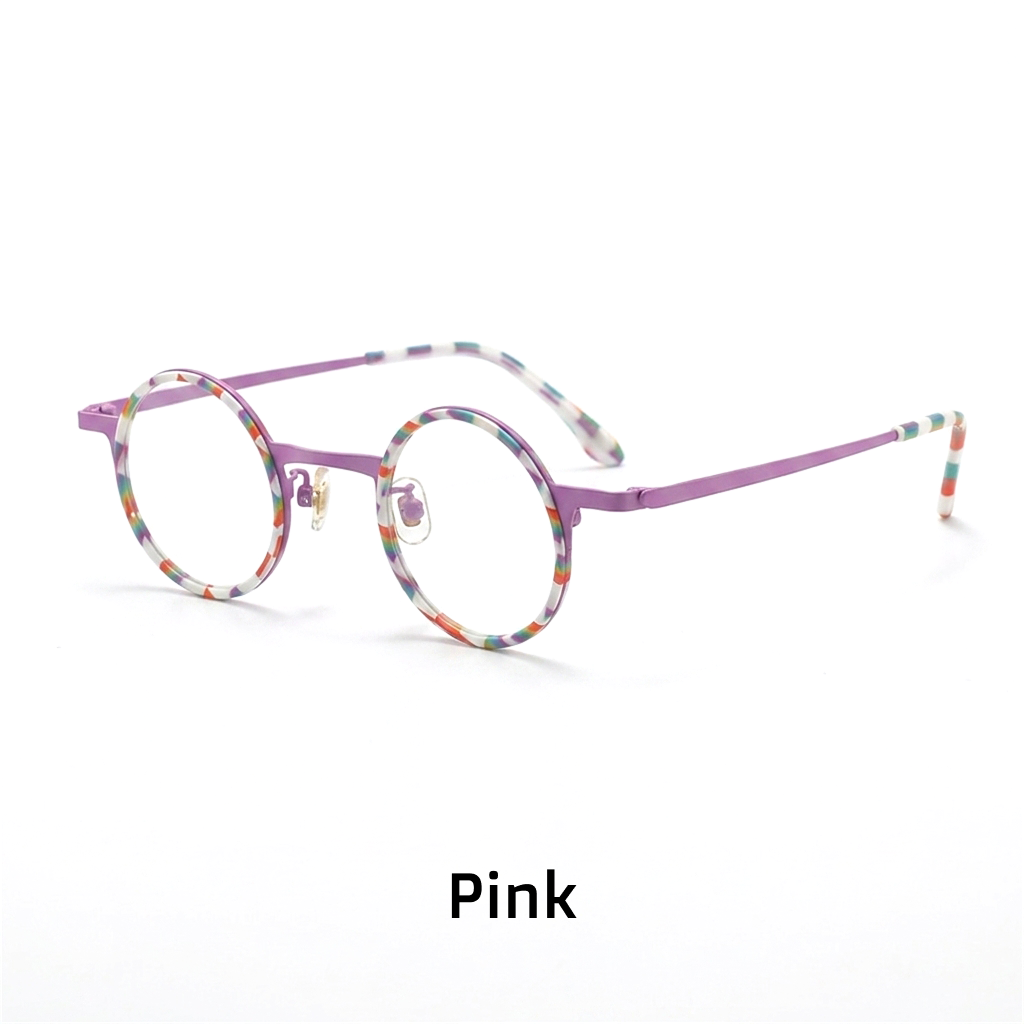 Titanium Round Eyeglasses Frames – Retro Small Face Unisex