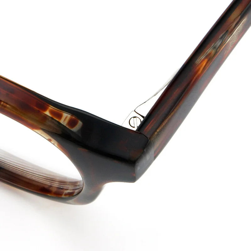 Retro Round Optical Eyeglass Frame - Double Beam Design