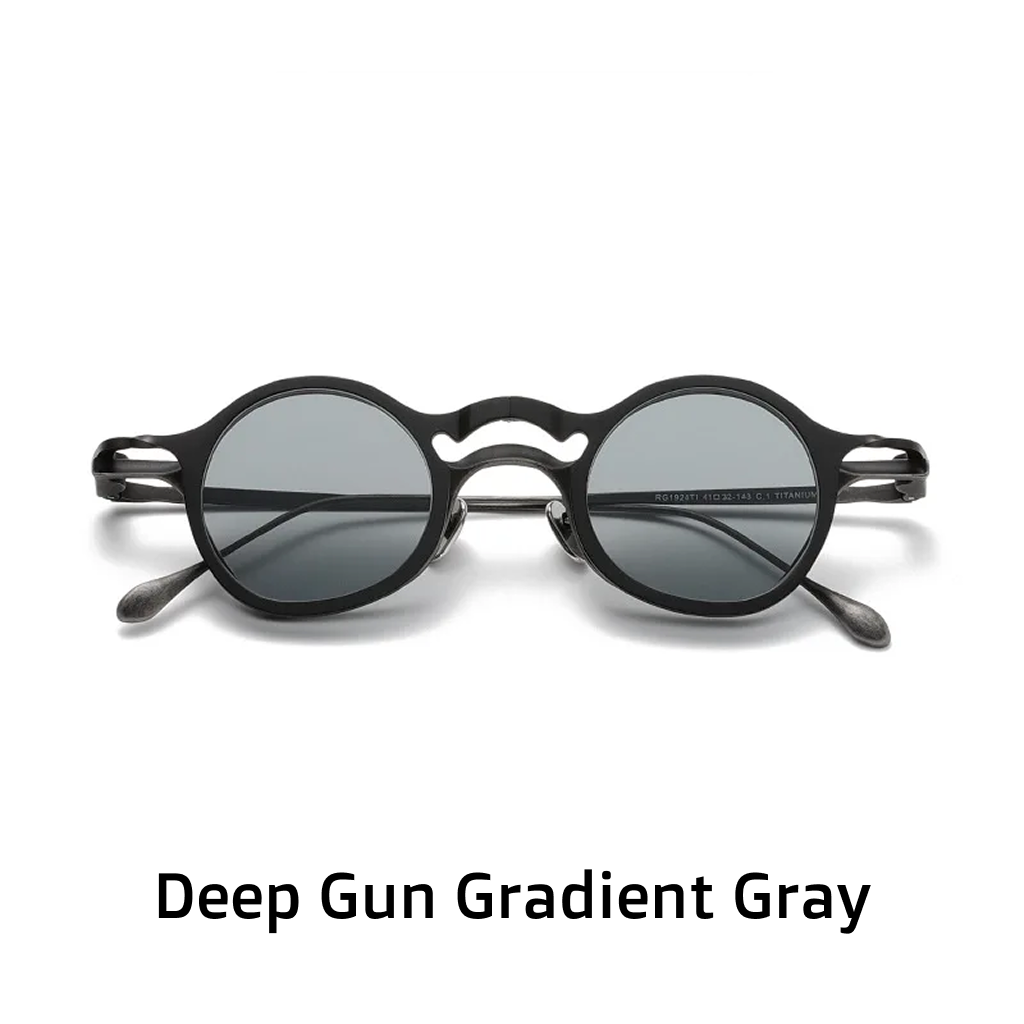 Titanium Round Optical Frames with Magnetic Clip-On Sunglasses – Unisex