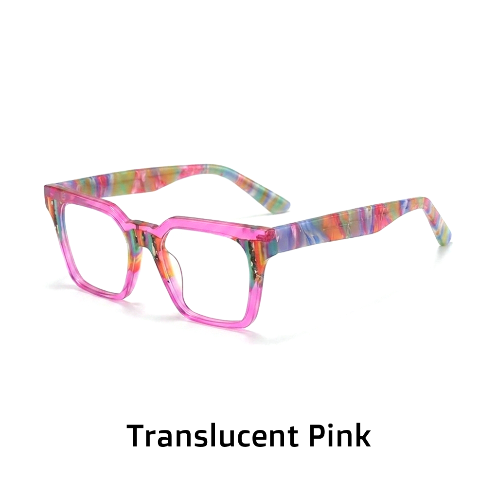 Acetate Large Frame Optical Glasses – Retro Unisex Eyewear