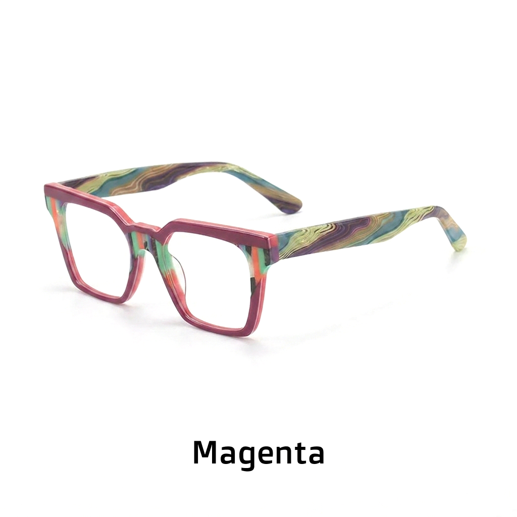 Acetate Large Frame Optical Glasses – Retro Unisex Eyewear