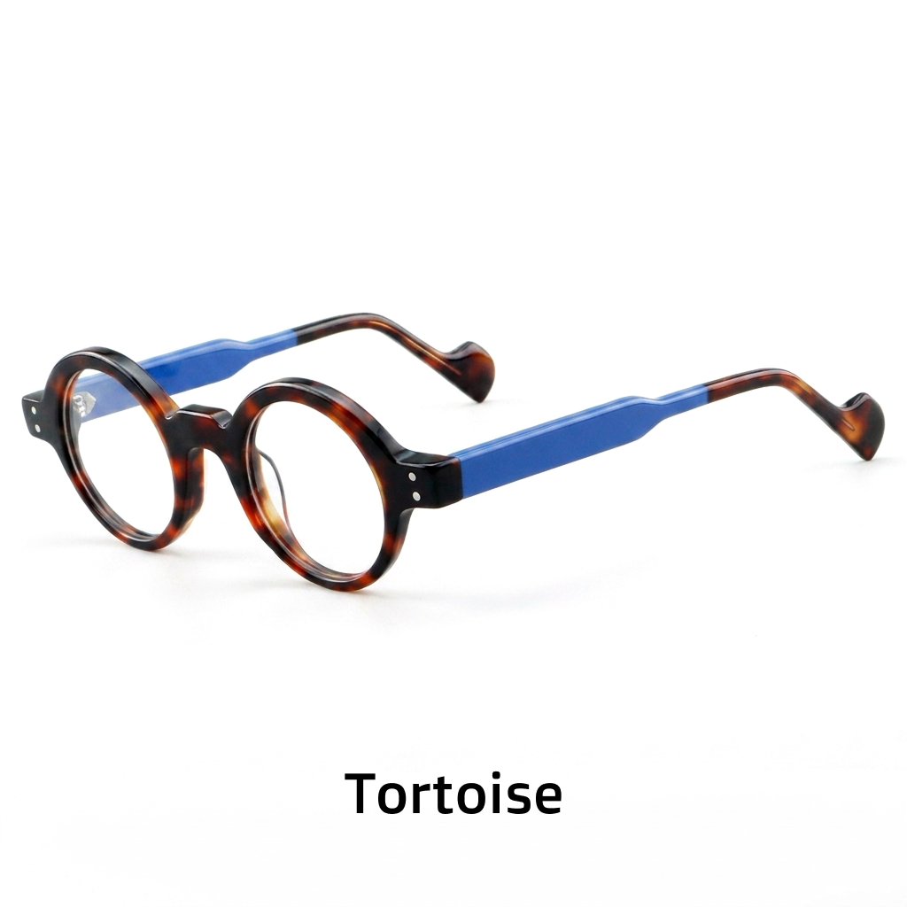 Acetate Round Optical Frames – Retro Literary Unisex