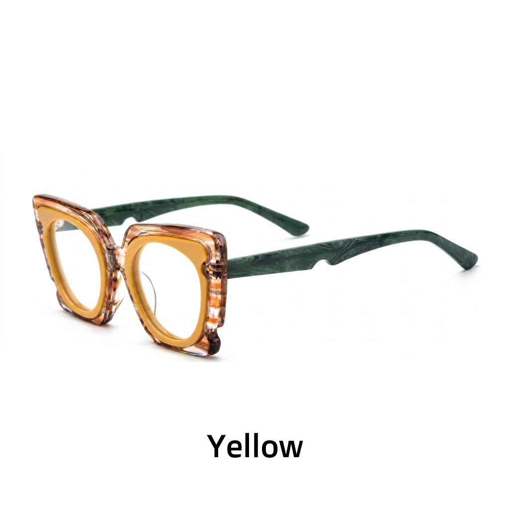 Acetate Cat Eye Glasses Frame – Retro Thick Frame Optical
