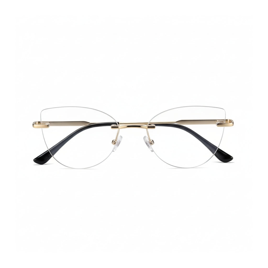 Frameless Cat Eye Glasses - Anti Blue Light Optical Frame