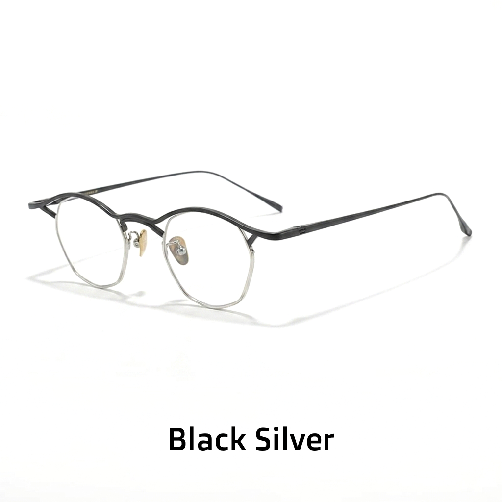 Titanium Polygon Optical Frames – Unisex Prescription Eyeglasses