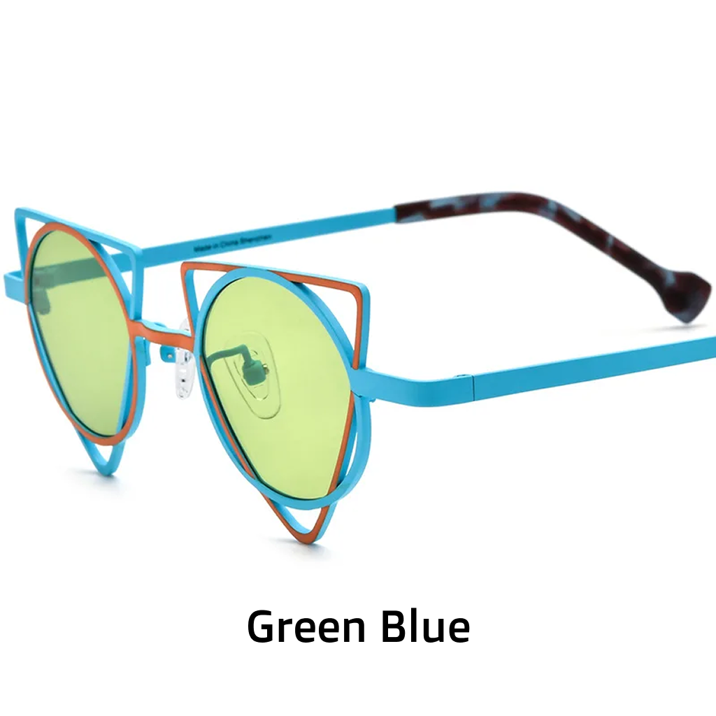 Women's Titanium Polarized Cat-Eye Sunglasses