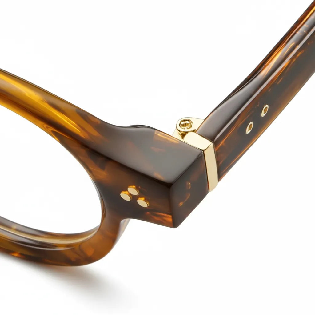 Retro Round Acetate Optical Frames - Prescription Eyeglasses