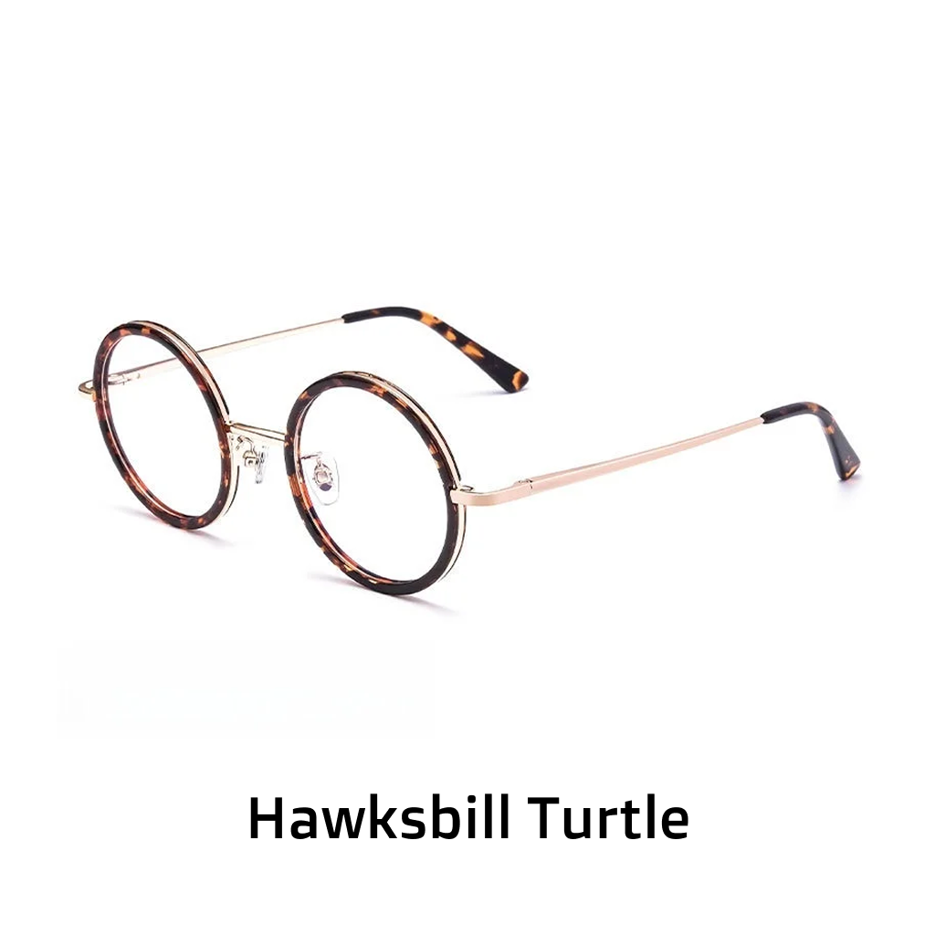 Retro Round Metal Prescription Eyeglasses