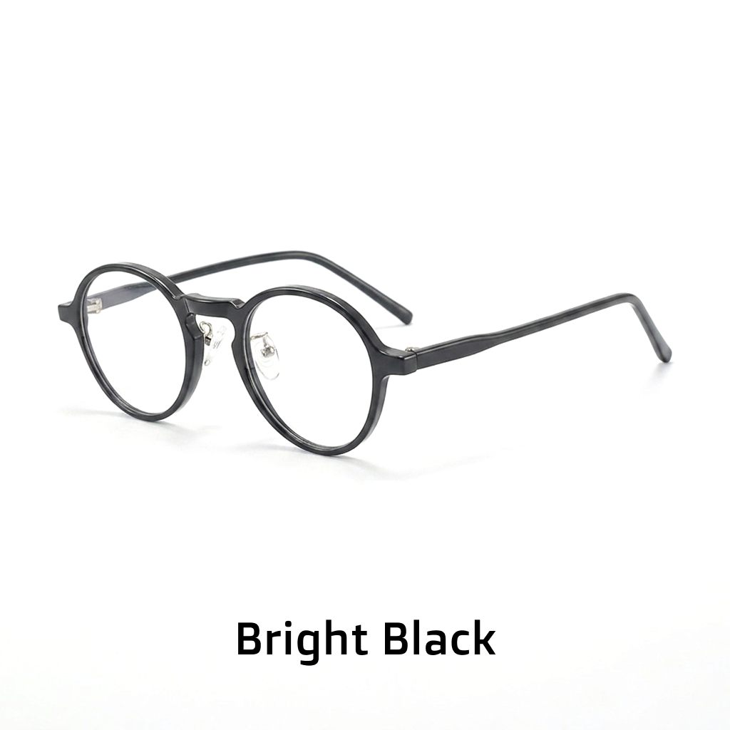 Acetate Round Optical Frames – Unisex Retro Prescription Eyeglasses