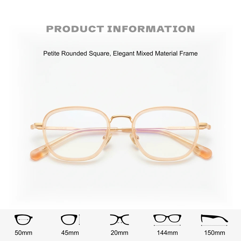 Titanium Eyeglass Frame 809 - Unisex Anti-Blue Light Optical