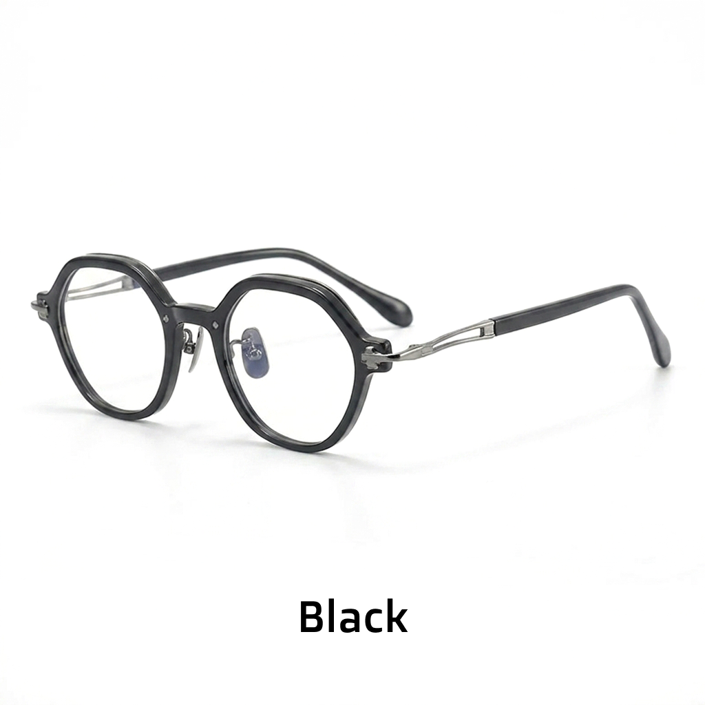 Acetate Square Optical Frames – Unisex Polygonal Eyeglasses