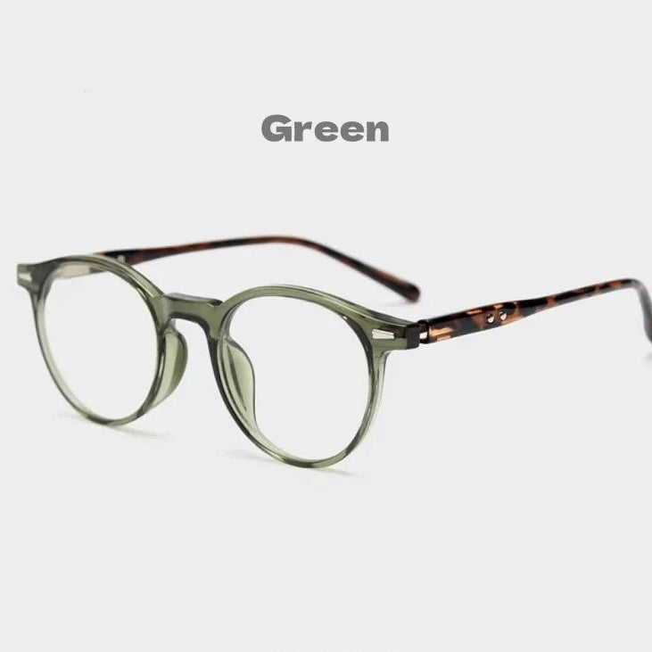 Retro Round Optical Eyeglass Frame - Ultra Light TR Unisex Prescription Glasses