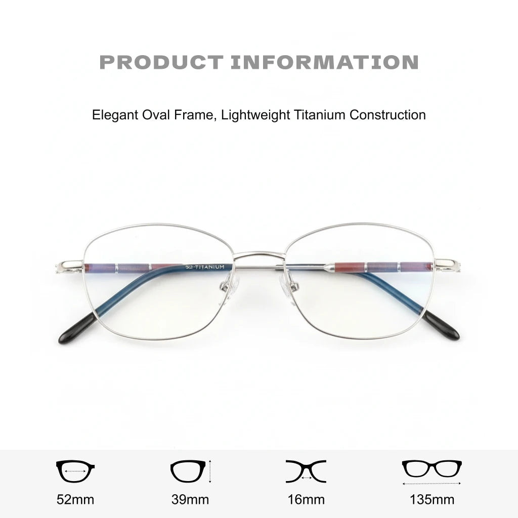 Ultra Light Titanium Eyeglass Frame 623