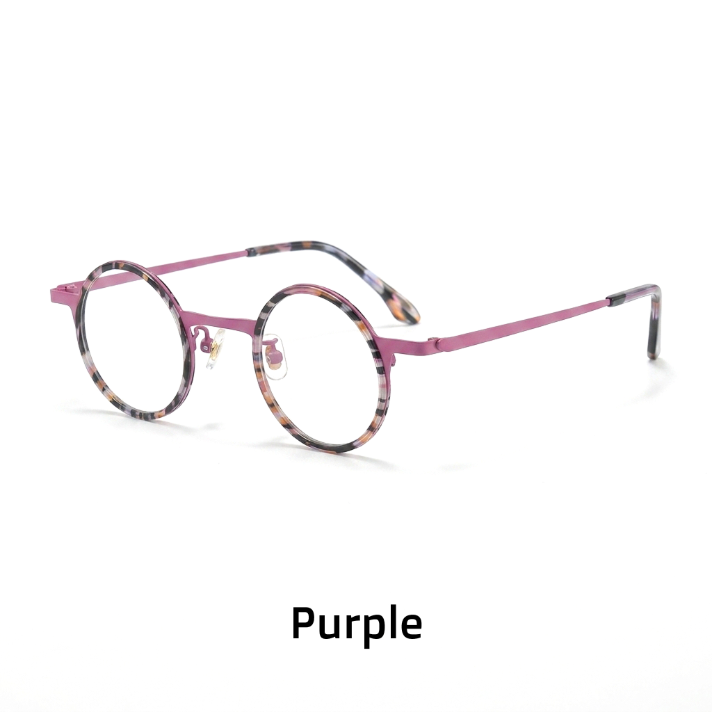 Titanium Round Eyeglasses Frames – Retro Small Face Unisex