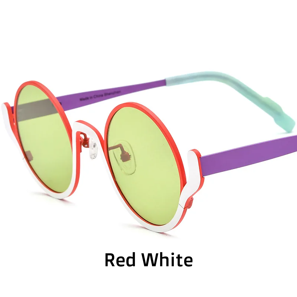 Women's Round Titanium Polarized Sunglasses UV400