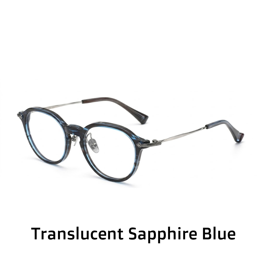 Ovales Acetat-Brillengestell – Unisex mit optischer Sehstärke