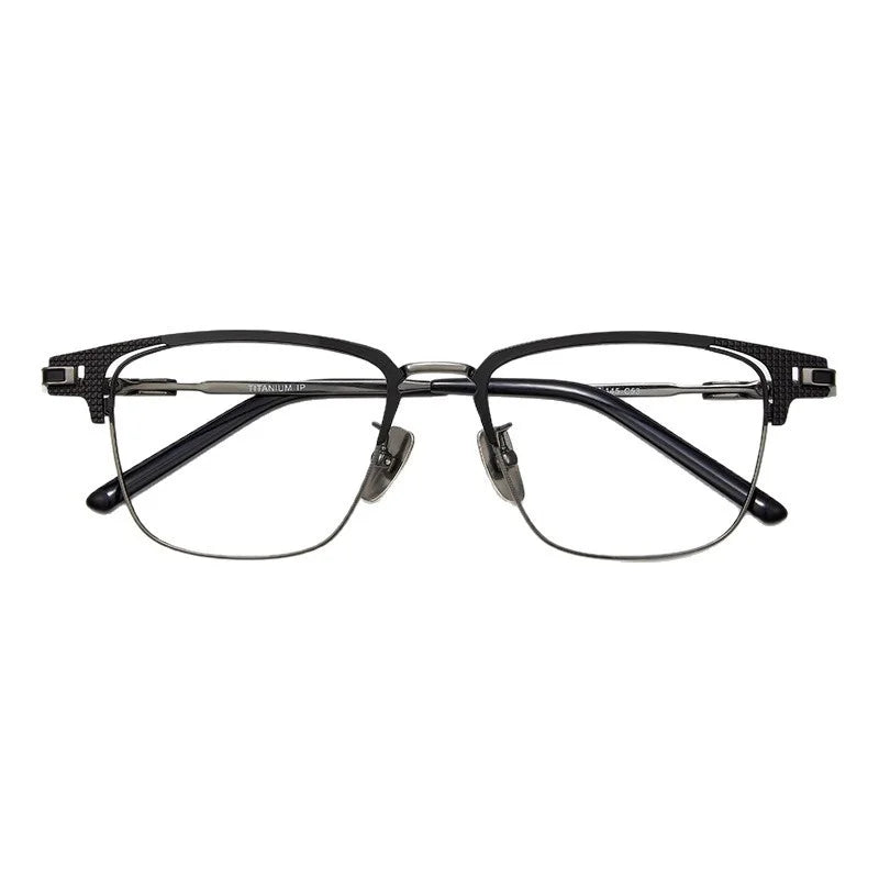 149mm Titanium Eyeglass Frame - Retro Business Optical Prescription Frame ST02