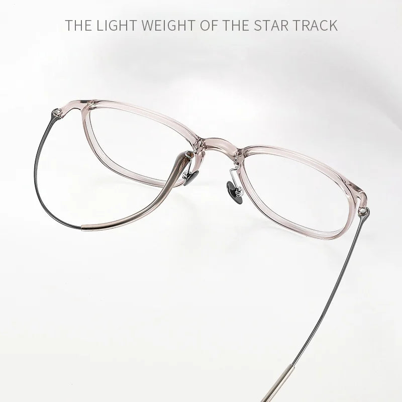 Retro Oval Titanium Eyeglasses Frame - Unisex Prescription Glasses 9109