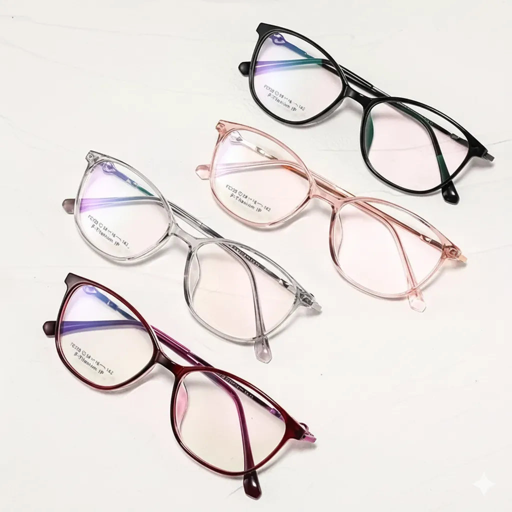Elliptical Women's Eyeglass Frame - Ultra Light Purple Optical Glasses
