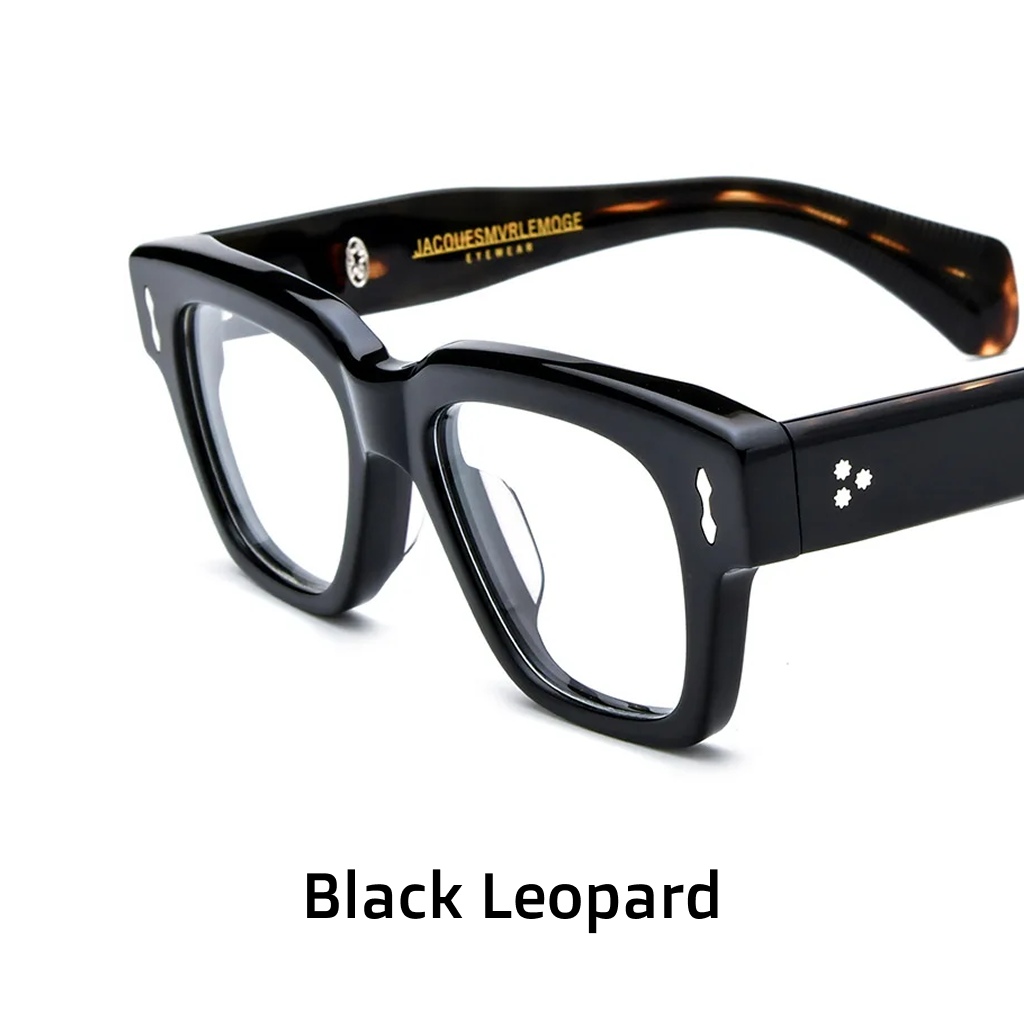 Optischer Brillenrahmen aus quadratischem Acetat im Retro-Stil