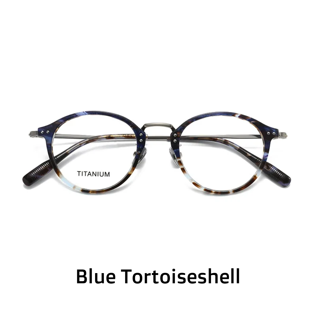 Titanium Oval Optical Frames – Tortoiseshell Unisex Prescription Eyeglasses