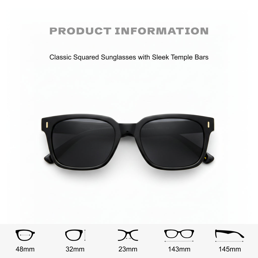 Polarized Square Sunglasses - Retro Driving Eyewear for Men & Women