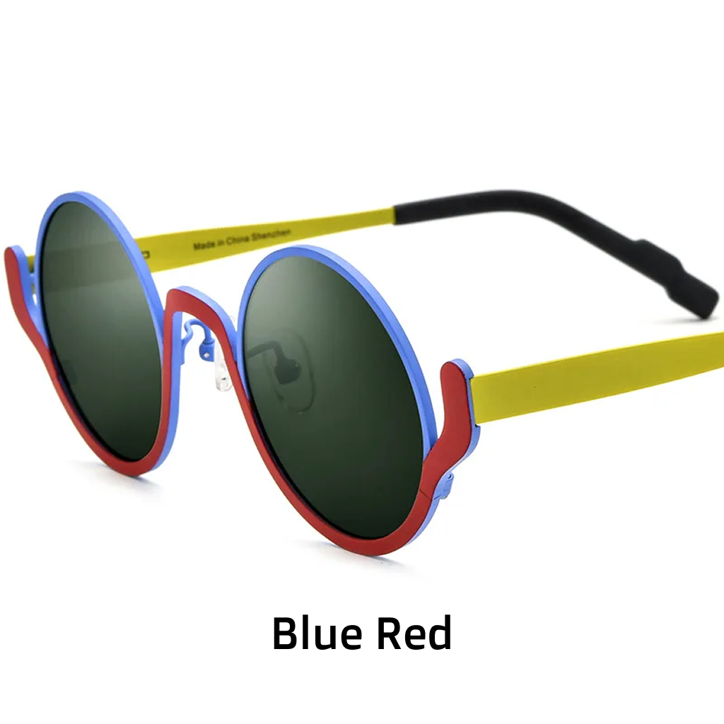 Women's Round Titanium Polarized Sunglasses UV400