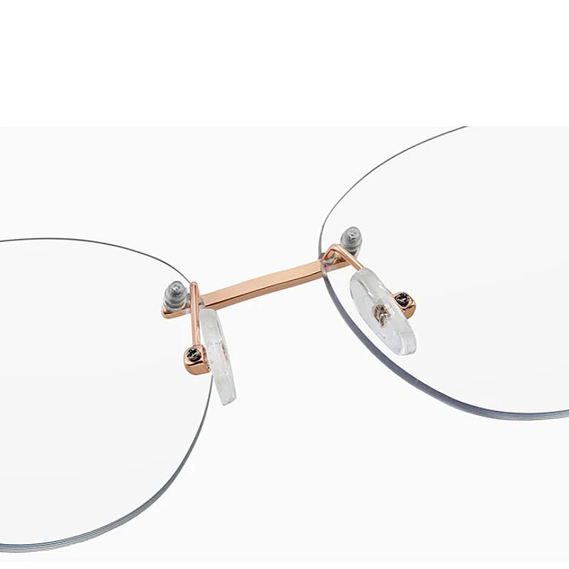 Frameless Cat Eye Glasses - Anti Blue Light Optical Frame