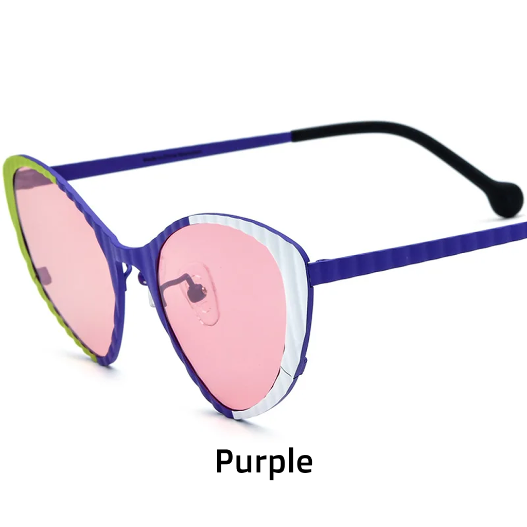 Cat Eye Titanium Polarized UV400 Sunglasses