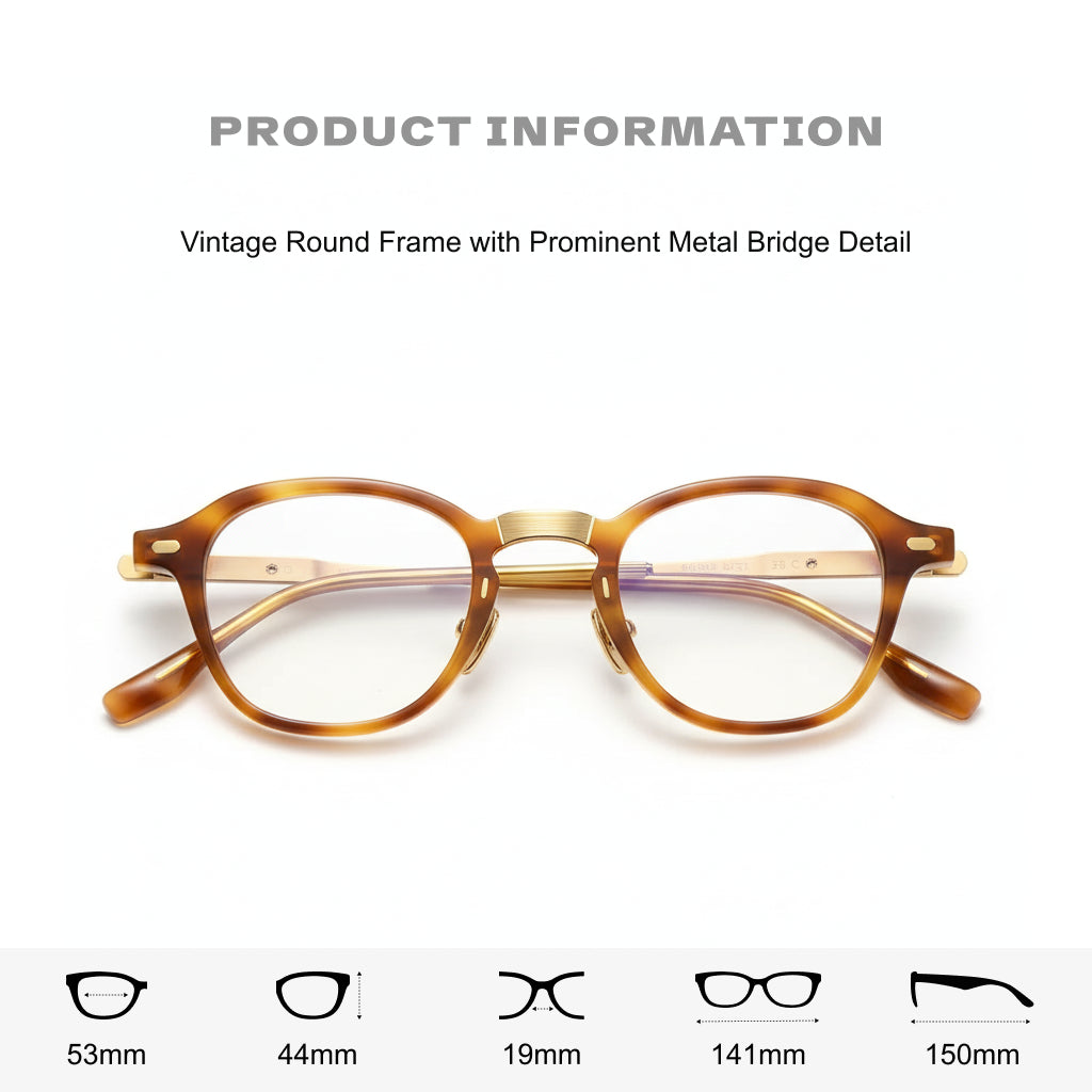 Round Pure Titanium Optical Glasses Frame BT55007