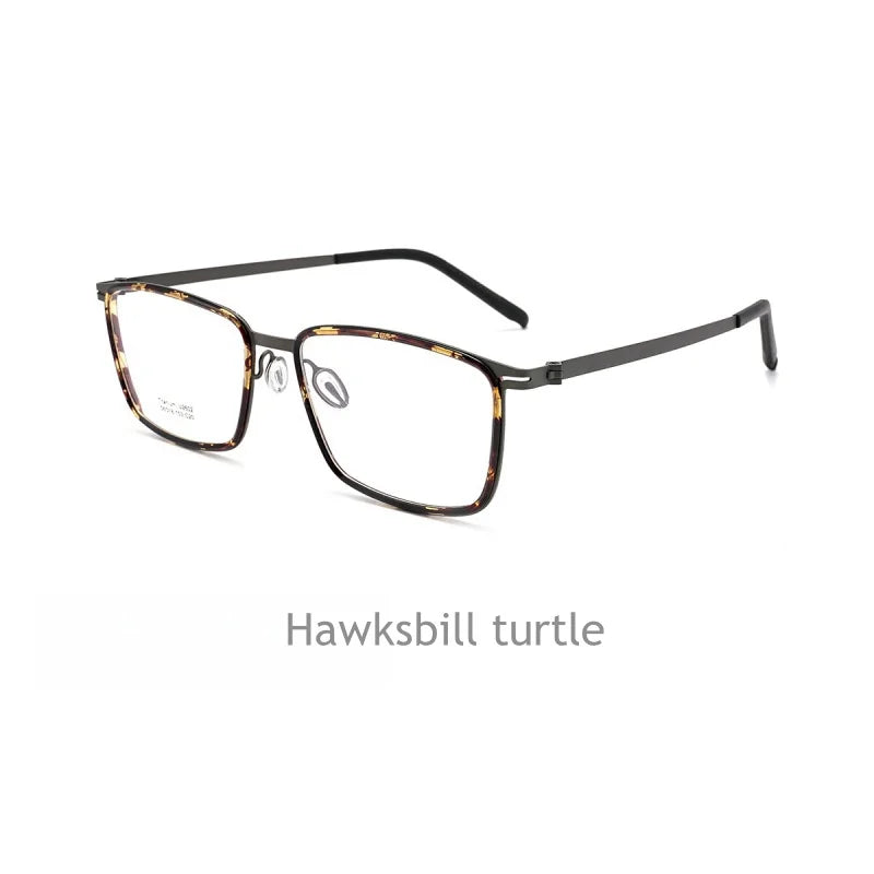 Ultra Light Titanium Eyeglass Frame - Business Square Optical Glasses 2602