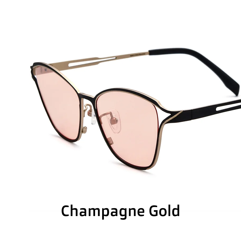 Cat-Eye Polarized Titanium Sunglasses