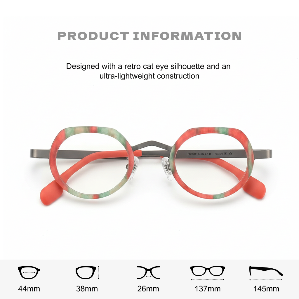 Titanium Cat Eye Optical Frames