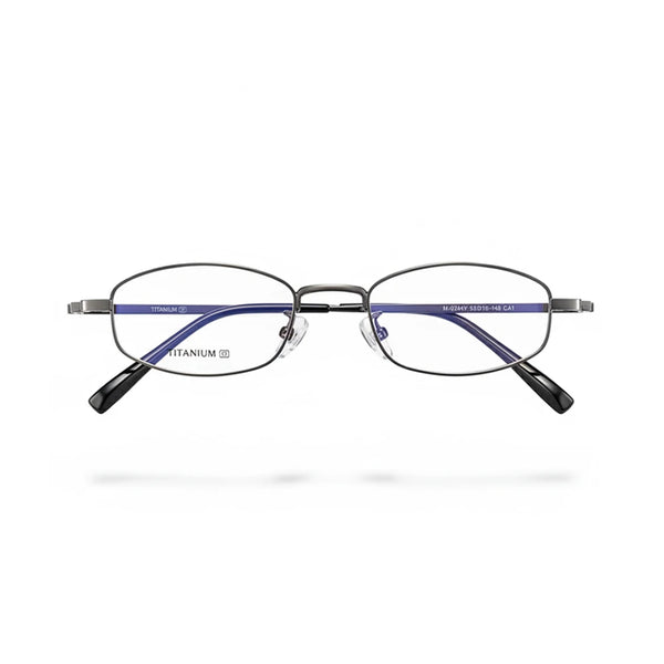 Optischer Titan-Brillenrahmen G2449 – leichte Unisex-Brille mit Sehstärke