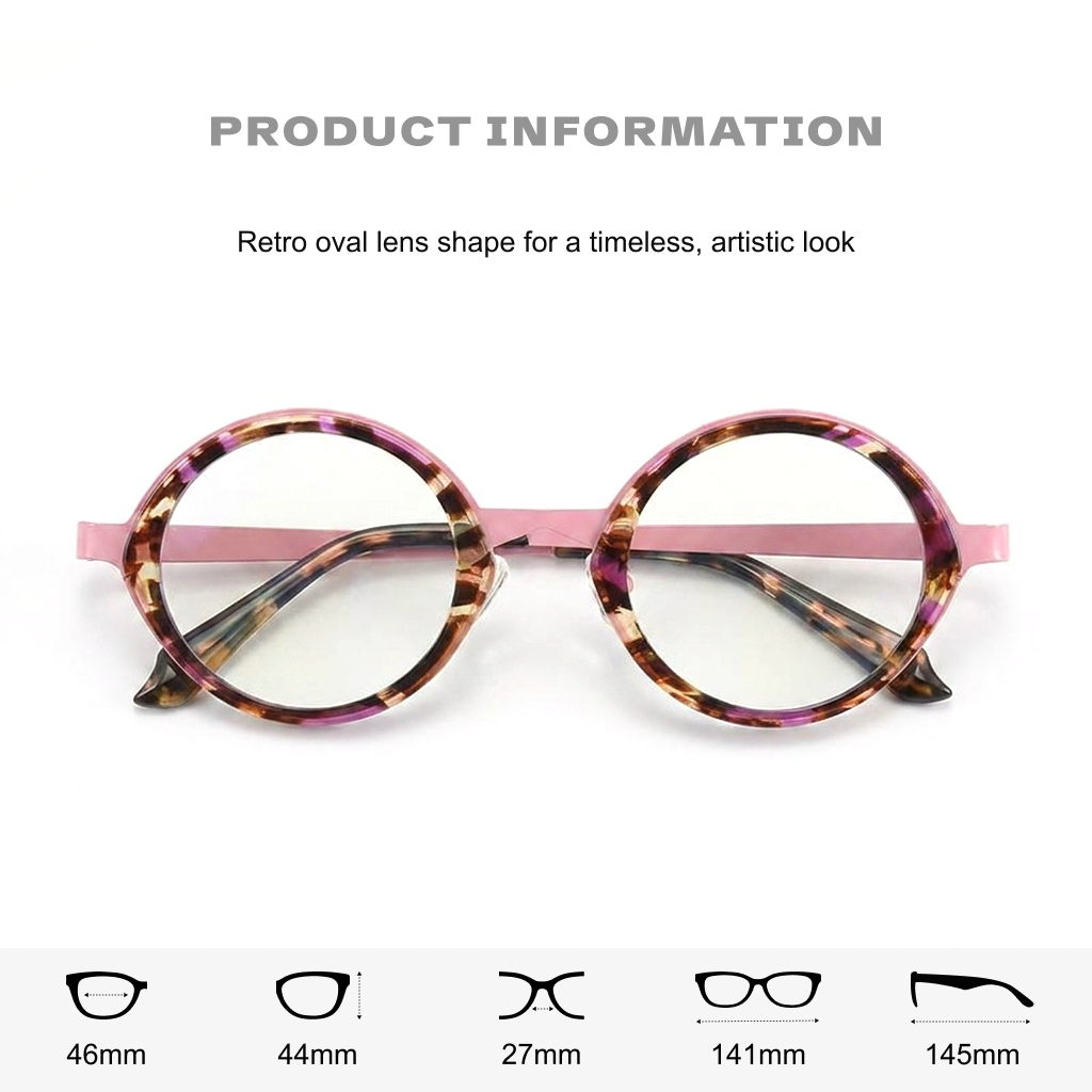 Titanium Oval Optical Eyeglass Frames