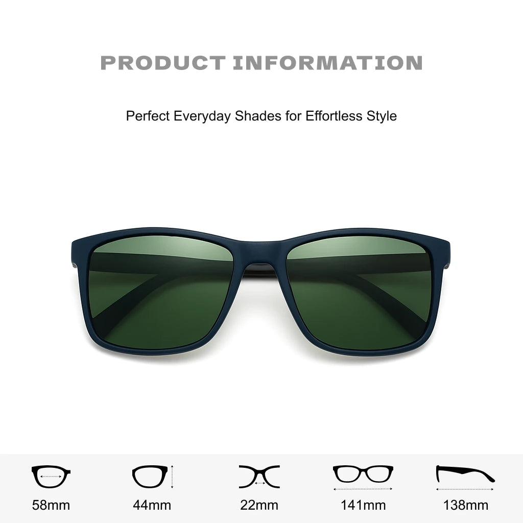 Ultra Light Boxy Polarized Sunglasses - Retro Style for Fishing & Driving