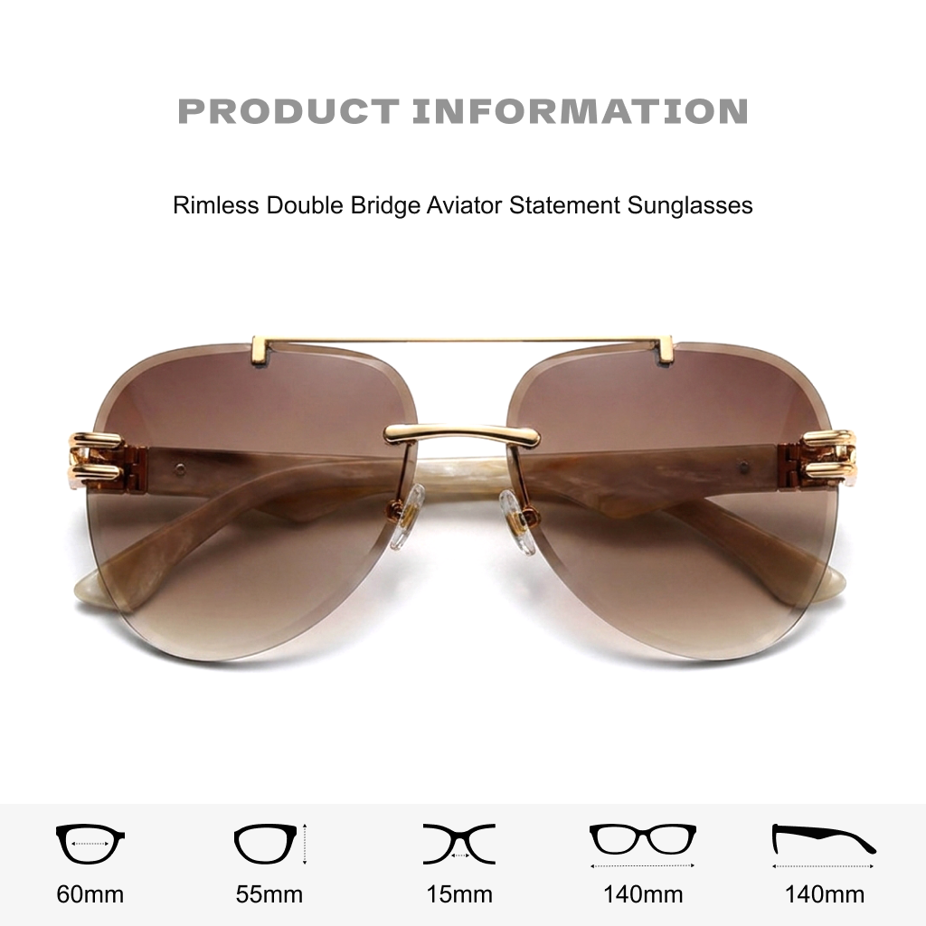 Horn-Frame UV400 Sunglasses