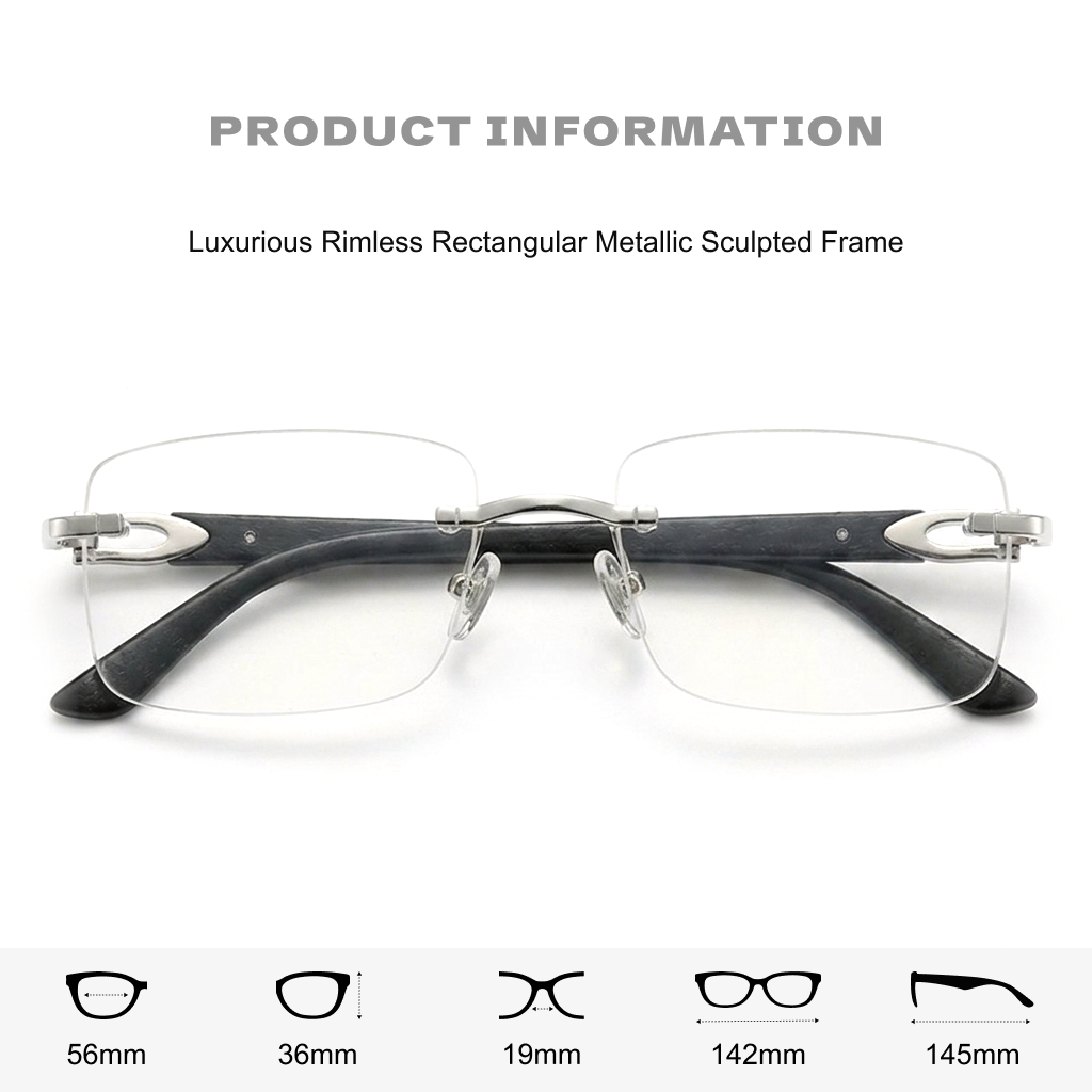 Acetate Square Optical Frames – Bull Horn Unisex Eyeglasses