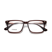 Hochwertige, ultraleichte Titan-Business-Klassiker-Brillenfassung, Retro-Literatur-Jugendmode, quadratische Myopie-optische Brille